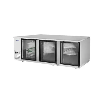 New | in-Stock Atosa New Atosa MBB90GGR 90" Glass Door Back Bar Cooler Stainless Steel Bottle Coolers Illinois US | Falcon Restaurant Supply #1375381