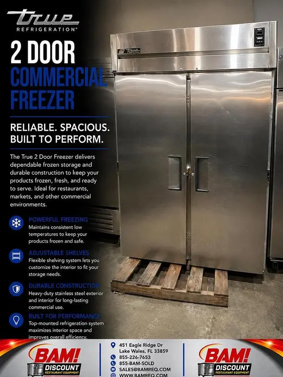 Used TRUE TG2FRI - 2S Freezers Florida US | BAM Discount Restaurant Equipment #1390590