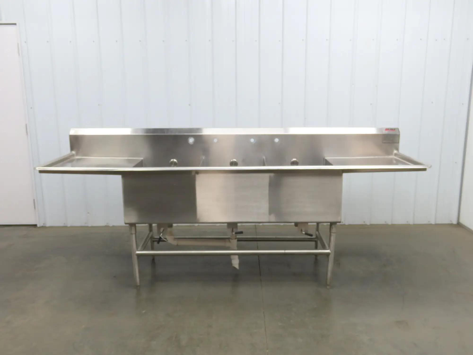Eagle YSINK Stainless Steel 3 Bay Sink 26x20" Compartment Dual 24" Drainboard