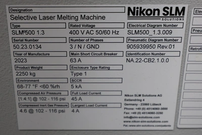 2024 SLM SOLUTIONS SLM 500 3D Printers | Elevation Machine (9)