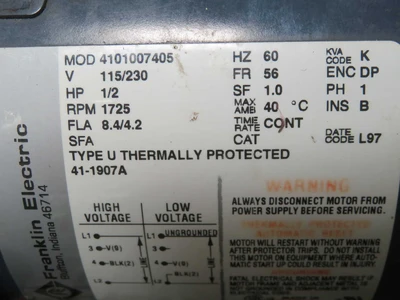 Used FRANKLIN ELECTRIC _UNKNOWN_ Vacuum Pumps | OCO Industrial #1702752