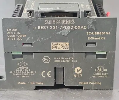 SIEMENS 6ES7 231-7PD22-0XA0 Analog Input Module (BIN642)