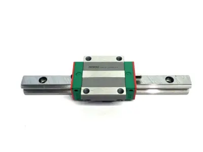 USED HIWIN LINEAR GUIDEWAY BLOCK AND RAIL, 1-BLOCK, 160MM RAIL