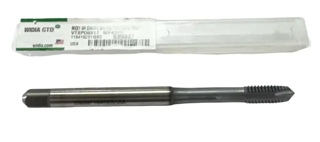 WIDIA M6 x 1mm Cobalt Spiral Point Plug Tap, 3 Flute TiCN Coated, 6H