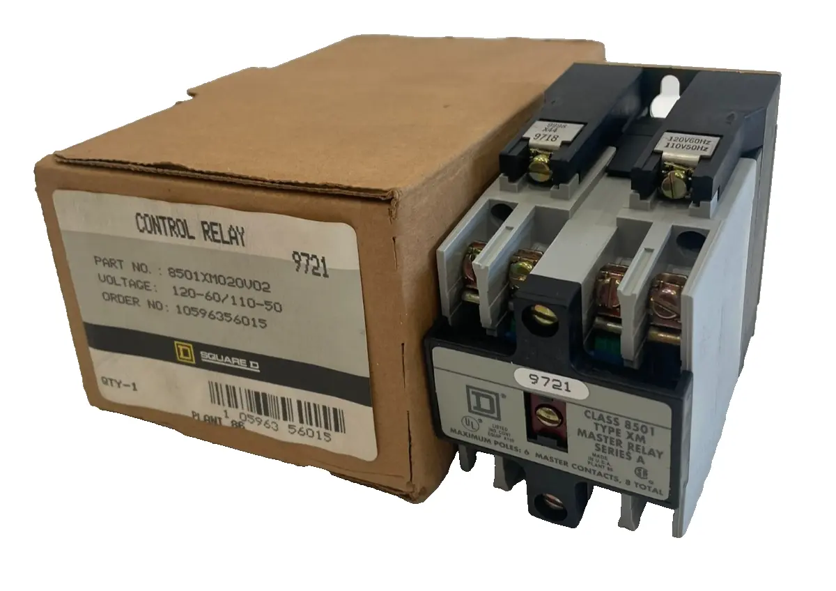 NEW SQUARE D 8501-XM020V02 CONTROL RELAY 120-60/110-50 8501XM020V02