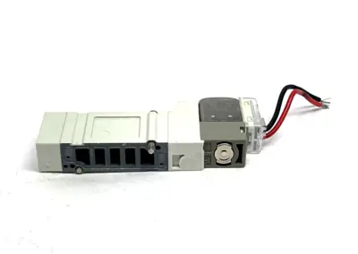 5SY3140-5HD | SMC  Pneumatic Solenoid Valve, DAMAGED PUSH-LOCK, LOT OF 4 - For parts or not working