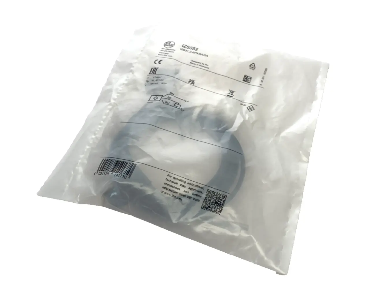 IZB31,2-BPKG/V2A, IZ5052 | ifm IZ5052 Inductive Sensor 4mm Diameter IZB31,2-BPKG/V2A - New