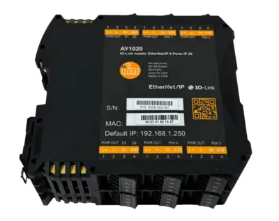 NEW IFM IO-LINK MASTER ETHERNET/IP 8 PORT IP 20