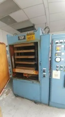 140 Ton, TMP, 25" x 25" complete multi platen vacuum hydraulic lamination press