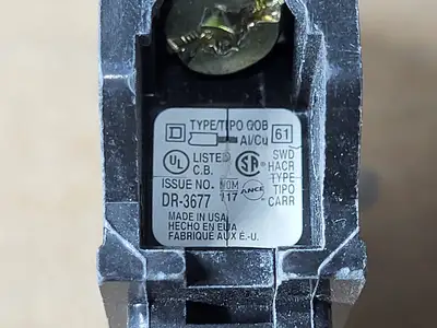 Used SQUARE D QOB120 Switchgears British Columbia CA | Lenmark #1438679