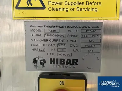 USED Hibar Hibar Capsule Filler, Model P0510