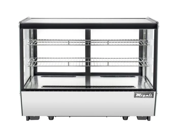 Migali 35” Wide Counter-Top Curved Glass Display Case Refrigerator