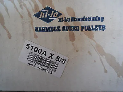 NEW HI-LO MANUFACTURING MCW 600-VM PULLEY 5/8" 5100A X 5/8 MCW600VM