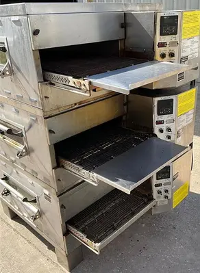 USED MIDDLEBY MARSHALL GAS TRIPLE DECK CONVEYOR OVENS PS536GS