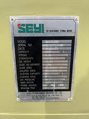 USED 2003 SEYI SEYI SLS2-176 PRESS