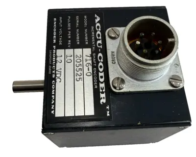 NEW ACCU-CODER 716-0 INCREMENTAL SHAFT ENCODER 12VDC 7160