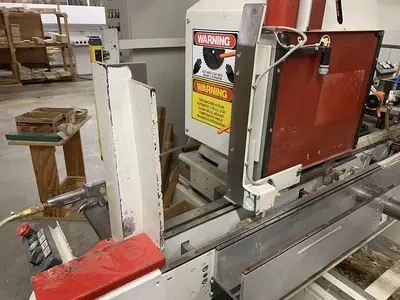 KOCH SBD-B DOUBLE-END FEED-THROUGH TRIM, BORE, GLUE, & DOWEL MACHINE