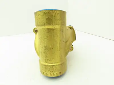 Honeywell Skinner 4LH2LB8127 Brass Solenoid Valve 2-Way NC 120V 125PSI 1-1/2"NPT