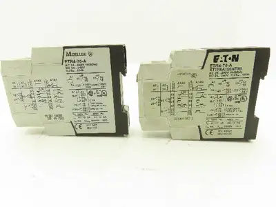 Moeller ETR4-70-A Timing Relay 24-240V AC/DC 0.05 Seconds To 100 Hours Lot of 2