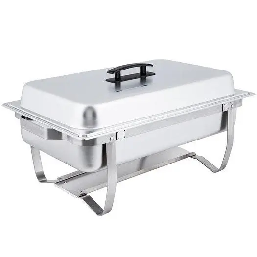 8 Qt. Full Size Stainless Steel Chafer with Folding Frame
