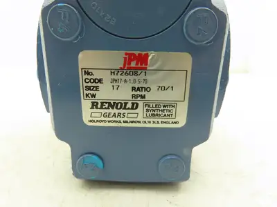 Renold JPM17-A-1.0-S-70 Worm Gearbox 70:1 Reducer IEC 71 Hollow Shaft