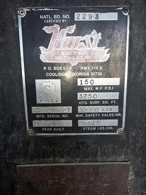 Hurst 850HP Gas Fired Boiler