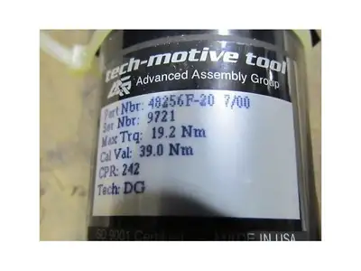 Tech-Motive 48256F-20 Nutrunner Repaired