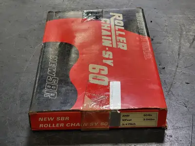 Riveted Roller Chain ANSI 60, 10FT, 3/4" Pitch