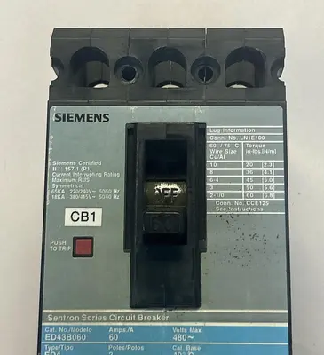 Used SIEMENS ED43B060 Miscellaneous Equipment (Electrical & Power) | Surplus Asset Holdings #1196101