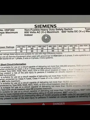 USED SIEMENS HNF362