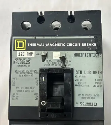 Used SQUARE D KAL36125 Circuit Breakers Ohio US | Surplus Asset Holdings #1708725