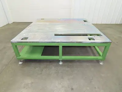 1" Steel Top Machine Base Welding Layout Table Work Bench 64x65" 19"H