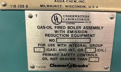 USED 2002 CLEAVER BROOKS CBI200-350-015