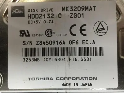 USED TOSHIBA MK3209MAT