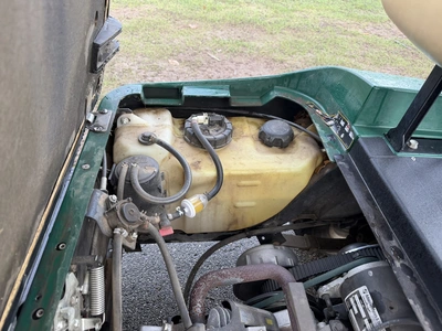 (1) 2017 E-Z-Go golf cart with a Kawasaki gas engine, model 625111G01, includes canopy, ball cover, ...