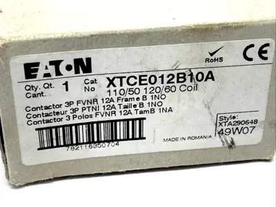 Eaton XTCE012B10A IEC Contactor 3P 12A 120VAC 1NO