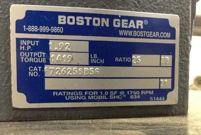 USED BOSTON GEAR F72625B5G