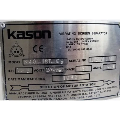 USED KASON CORPORATION K40-1BT-CS