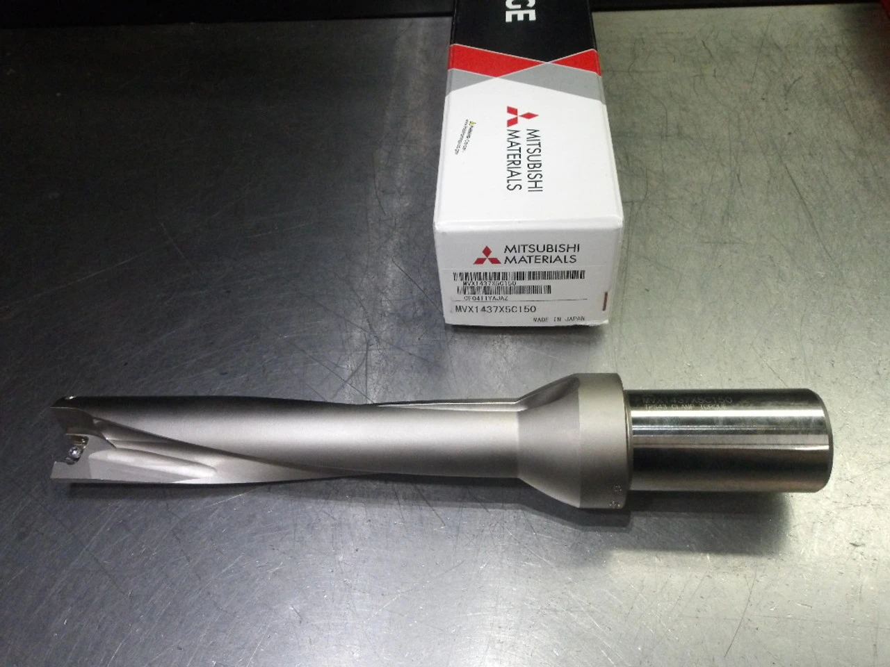 Mitsubishi 1.4375" Coolant Thru Indexable Drill 1.5" Shank MVX1437X5C150 (LOC3496)