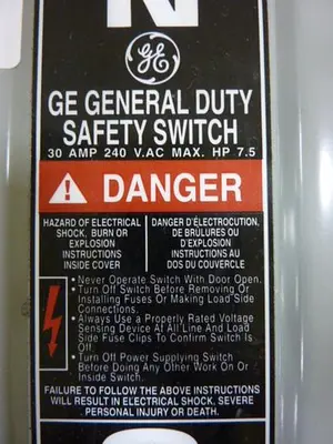 USED GENERAL ELECTRIC TG3221