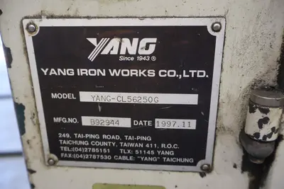 1997 YANG IRON YANG-CL56250G Manual Lathes | MD Equipment Services LLC (28)