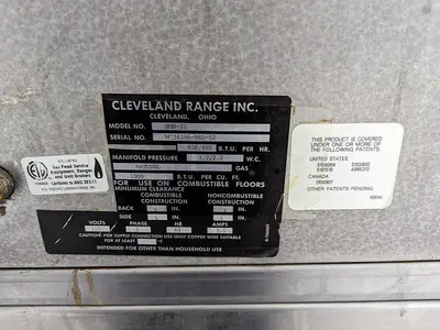 USED CLEVELAND RANGE LTD. BMR-32