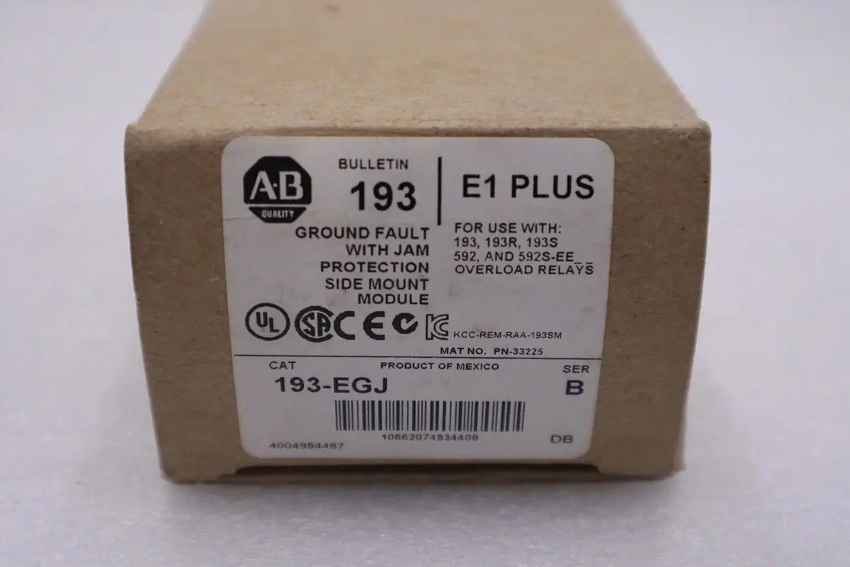 NEW OPEN BOX AB ALLEN BRADLEY 193-EGJ GROUND FAULT MODULE STOCK G618A