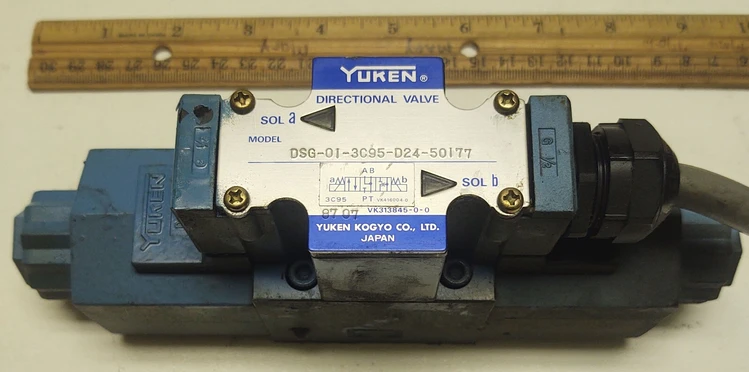 Used Yuken DSG-01-3C95-D24-50177 Injection Molding Parts Kentucky US | Edwards Industrial Repair #1014765