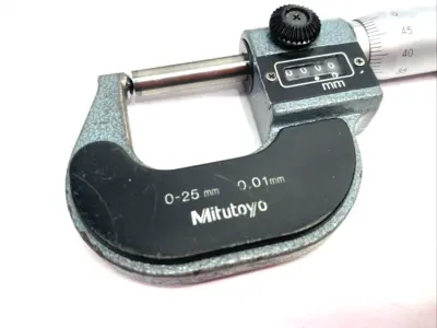 Used Mitutoyo Mechanical Counter Spherical Face Micrometer 0-25mm 0.01mm Grad Micrometers Michigan US | Maverick Industrial Sales #1514616