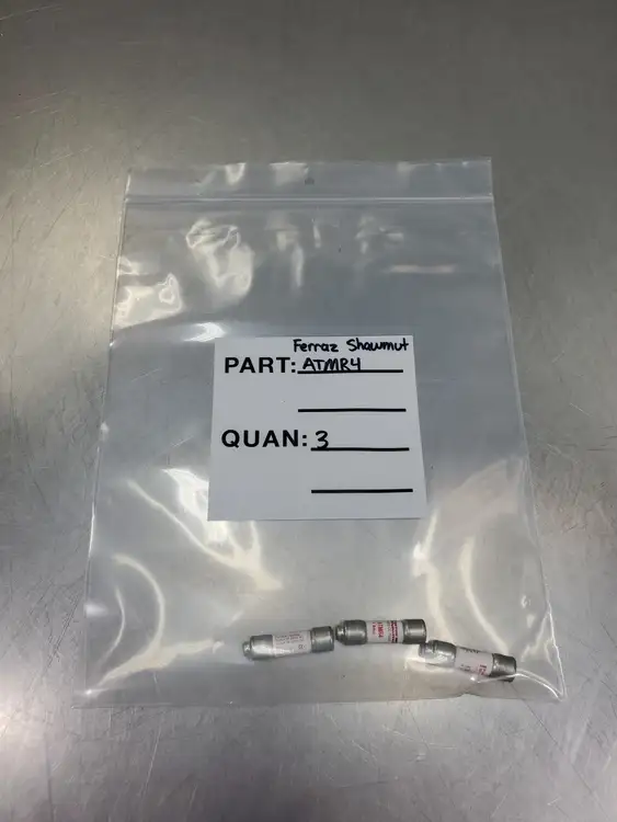 Used Ferraz Shawmut ATMR4 Class CC Fuse, 600VAC/DC, 4A, Lot of 3 Fuses | Palmetto Automation #1155950