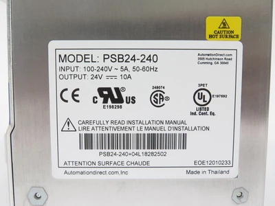 New | in-Stock Rhino PSB24-240 Power Supplies California US | ANACAPA EQUIPMENT BROKERS, INC #1299970