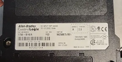 Allen Bradley 1756-IB16 16pt DC Input Module 10-31.2VDC 10mA SER A (BIN3.2.4)