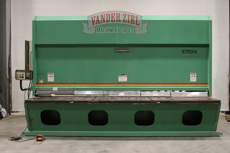 Used 1999 ACCURSHEAR 875014 Power Squaring Shears (Inch) Michigan US | Vander Ziel Machinery Sales #789512