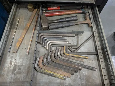 Assorted Mill & Lathe Tooling W/ 12-Drawer Modular Cabinet